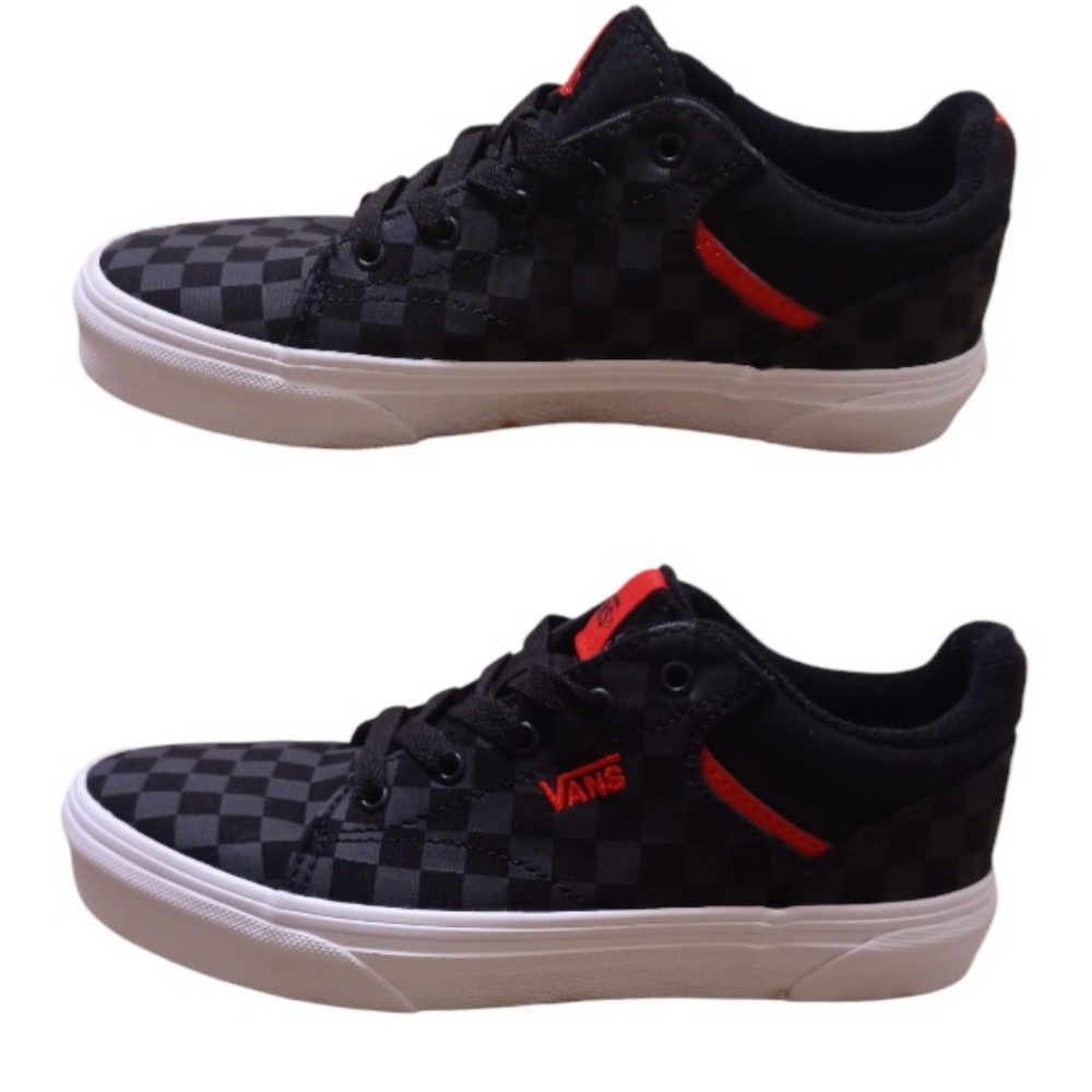 VANS Off The Wall, Seldan (Checkerboard) Black / VN0A4U25276 / Boy Size 3.5 YT - Picture 3 of 6